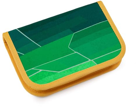 TOPGAL Federmäppchen für Jungen/Kinder mit Zwei Klappen, gepolstert, mit Stundenplan und Gummischlaufen. (Penn 23015)