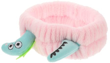 Cartoon Dinosaurier Haarband aus Coral Fleece für Hautpflege