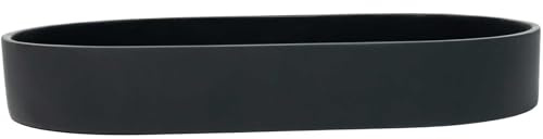VIVANNO Pflanzschale SOLENA Anthrazit 35x20x5 cm - Ovale Dekoschale