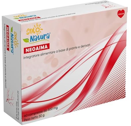 Solo Natura NEOAIMA – Integratore per Circolazione Gambe con MIrtillo Nero, Diosmina, Esperidina e Troxerutina, Supporto Microcircolo e Drenante contro Gambe Gonfie e Pesanti, 60 Compresse da 500 mg