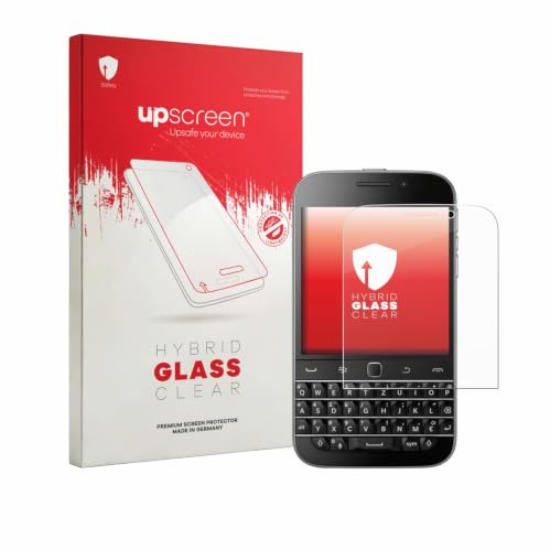 upscreen Schutzglas für Blackberry Classic Q20 | Transparenter Displayschutz Made in Germany Klare 9H Schutzfolie Glas-Folie Montage-Set Anti-Fingerprint