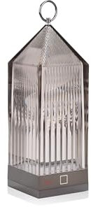 Kartell Lantern Lampada da Tavolo, Dimmerabile 1.2 W, Grigio(Fumè), 9.5 x 9.5 x 31 cm