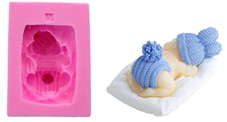 BESTOMZ Stampo silicone a forma di Neonato per torta dolci biscotti in Rosa