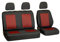 Canter Sitzbezüge - Set 1+2 - Farbe Premium Schwarz-rot Effekt 3D