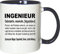 Mister Merchandise Kaffeebecher Tasse Ingenieur Definition Geschenk Gag Job Beruf Arbeit Witzig Spruch Teetasse Becher Weiß-Blau
