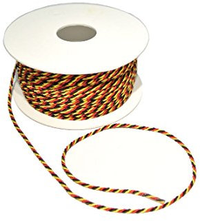 Schreiber Deko 50 Meter Deutschland Kordel schwarz-rot-Gold Ø 2mm