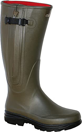 La Chasse Stivali in gomma neoprene Arles con chiusura lampo stivali da caccia per uomo e donna impermeabile stivali da caccia di Oefele Jagd & Outdoor Shop, verde oliva, 48 EU