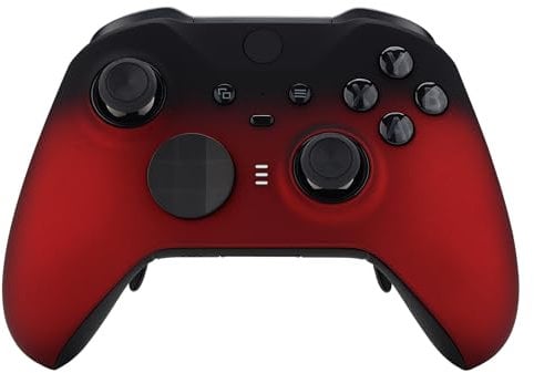 eXtremeRate Cover Custodia per Xbox Elite Series 2 Controller Model 1797,Copertura Frontale Scocca Guscio Ricambio per Xbox Elite Series 2 Controller Wireless Core&2 Anelli-Rosso Scarlatto Ombra