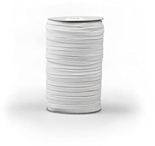 Prym 912151 Elastic-Band 6,5 mm, 125 m, weiß, Polyester