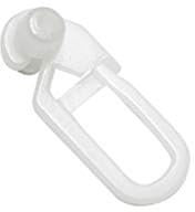 GARDINIA Rollringe, 20 Stück, Passend zum Gardinenstangen-Set Paros 1-Lauf, Kunststoff, weiß