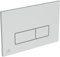 Ideal Standard R0119AC OLEAS™ P2 Plaque de Commande WC Pneumatique Double Flux Chrome Mat Déclenchement Chasse d'Eau pour WC Suspendu
