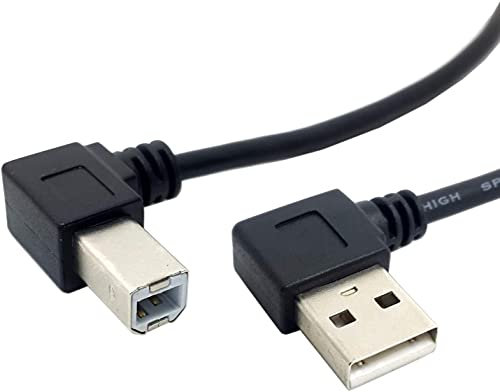 innov8 Left Angled USB 2.0 A Male to Left Angled B Male 90 Degree Printer Scanner Cable - 20cm