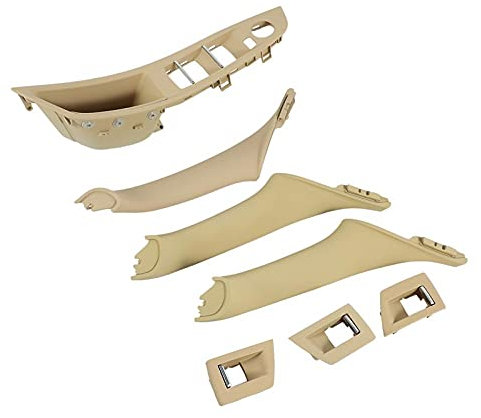 WSYYWD 7Pcs Auto Fahrersitz Vorne Rechts Armlehne Innen Türgriff Pull 1Loch Fit Für BMW F10 10-17 LHD Auto Interior-Beige