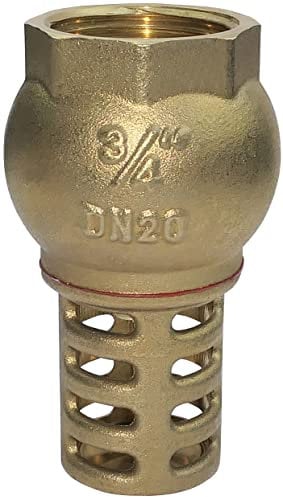 AERZETIX - C53434 - Rückschlagventil mit einteiligem sieb - 3/4'' zoll - fußventil - aus messing - für bewässerungssystem - bewässerungsanlage - wasserinstallation