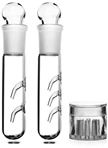 QWORK 3 Stück Planarienfalle, 2 Loch 3 Loch Glas Planaria Trap 8 Löcher Acryl Falle für Fisch Tank Aquarium