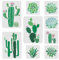 FINGERINSPIRE 9 Stück Sukkulenten Schablonen 2 Größen Kaktus Pflanzen Muster Schablone Aloe Vera Wandschablone Sukkulenten Schablonen Wiederverwendbare Schablone zum Malen auf Holzboden Wand