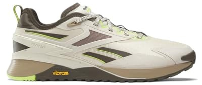 Reebok Herren Nano X3 Adventure Sneaker, Stucco/Grout F23/Laser Lime F23, Größe 40