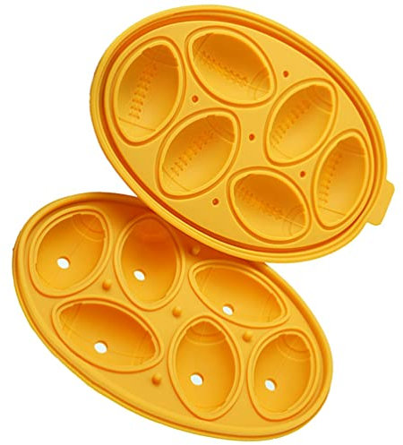 Fußball-Eiswürfel-Eisball-Hersteller, Silikon-Rugby-Eiswürfelform, Schokoladenbonbons for American-Football-Fans, Partykochen und mehr Obsttablett