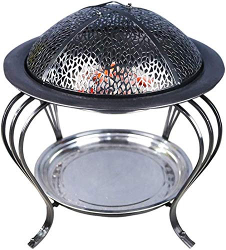 ZAANU Feuerschale Pit Korb Edelstahl Garten Grill Brazier BBQ Indoor Holzkohle Feuerstelle Carbon Herd Hause Heizung Herd