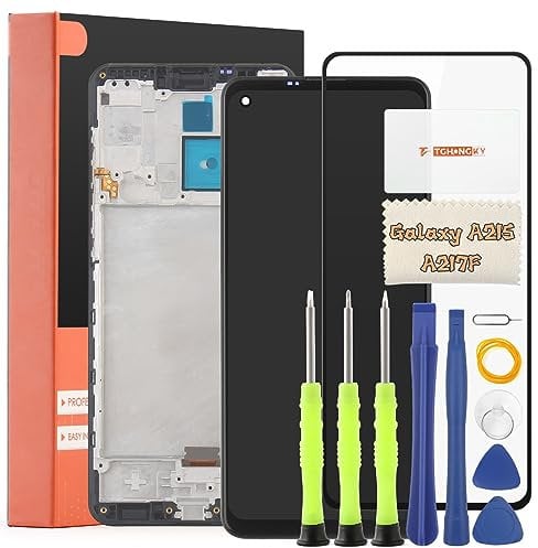 TGHongKy Display für Samsung Galaxy A21S Bildschirm Ersatz für Galaxy A21S A217F LCD Ersatz Sensor Glas Touchscreen-Digitalisierer Panel Assembly mit Reparaturwerkzeug - [Schwarz mit Rahmen]