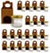 Espirito Rebelde Pack de 20 pots en verre vides avec couvercle de 30 ml avec 20 bôites en carton pour 1 pot de confiture - Pour confitures, conserves, miel