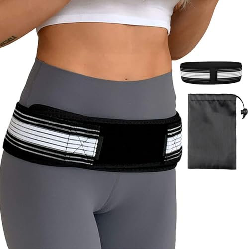 AWAVM Back Support Belt, Iliosakralstützgürtel, zur Linderung von Ischiasschmerzen, Stützgürtel für den unteren Rücken, Ischiasnerv-Gürtel der Hüfte (S)
