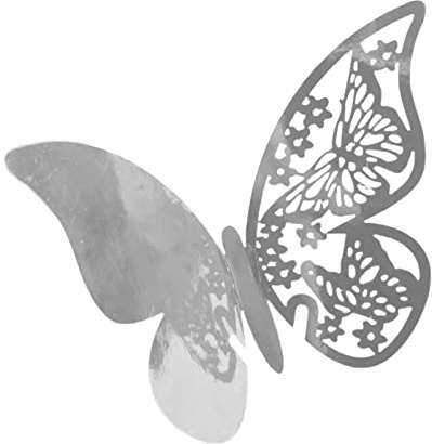 Zeizafa Lot de 100 cartes de placement en forme de papillon pour verre à vin, décoration pour mariage, anniversaire, verre, pieds hauts, décoration de tasse papillon