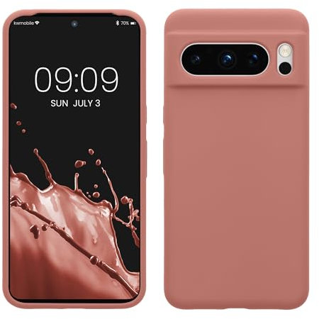 kwmobile Housse Compatible avec Google Pixel 8 Pro Coque - Housse de téléphone Protection Souple en TPU Silicone - Rose d'hiver