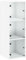 vidaXL Mueble de Pared con Puertas de Vidrio Blanco 35x37x100 cm
