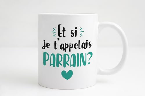 Groovy crea Cadeau parrain demande - mug veux tu être mon parrain - futur parrain - annonce parrain mug - Cadeau pour parrain - naissance bapteme- Idée cadeau parrain