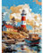 Malen Nach Zahlen Erwachsene Landschaft,Strand und Leuchtturm Malen-Nach-Zahlen Erwachsene,Meereslandschaft Malen Nach Zahlen für Erwachsene,DIY Landschaft Ölgemälde für Home Décor 30X40cm(12X16in)