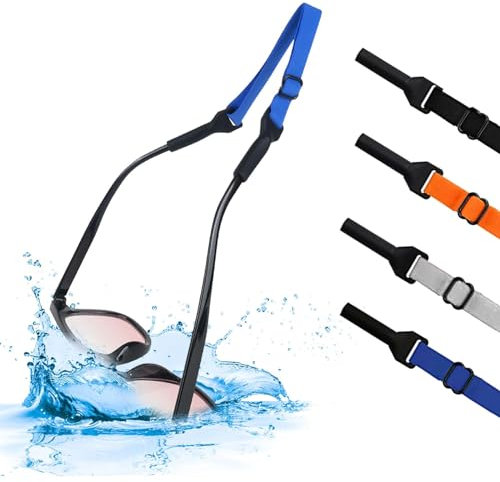 XCDMJ Cordons à Lunettes Ajustable Flottant Sangles de Lunettes Réglables Universelles Cordon à Lunettes élastique pour Lunettes de Soleil pour Hommes, Femmes, Enfants 4PCS