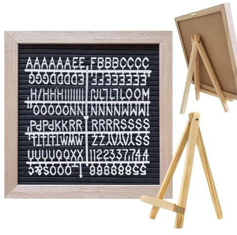 Letterboard mit Buchstaben, Kleine Filz Message Board, Mode Geburtstag Jubiläen Deko, Quadratische Buchstabentafel für Muttertag, Einschulung