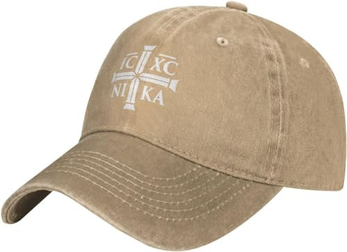 FJQWKLF Hut Christian Ic Xc Nika Eastern Orthodox Baseball Cap für Männer Frauen Cowboyhut Trucker Hat Golf Dad Cap Schwarz