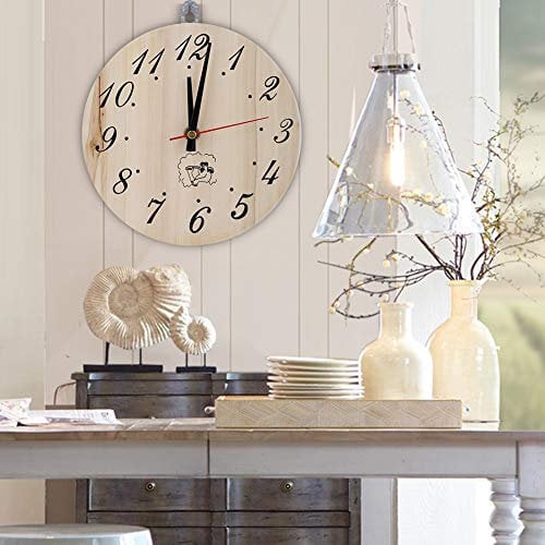 Sauna Clock Decorative Timer Clock Heat-Resistant Big Clock for Sauna Home Wood Color
