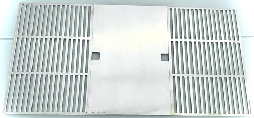 Grillrost + Grillplatte Plancha Edelstahl V2A 1.4301 passt f. Grills RÖSLE VIDERO G6 + G6-S Vario + PRO G6-S Vario + ALLFLAME Hero 6