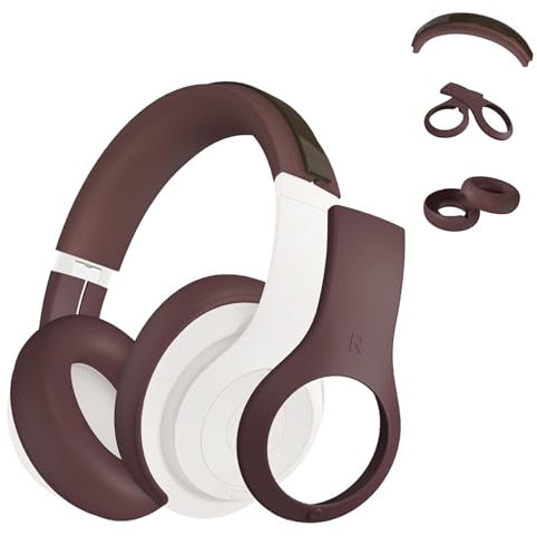 Beats Studio Pro Silicone Case Set, Anti-Scratch Ear Pad/Shell/Headband Cover, Soft Silicone Protector (Dark Brown)