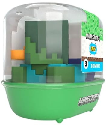 TUBBZ: Minecraft - Zombie Mob Rubber Duck Collectable Toy 9 cm | Official Minecraft Merchandise – Vinyl Figure with Bathtub Display, Hostile Mob, Gaming Fan Decor & Novelty Duck Gift