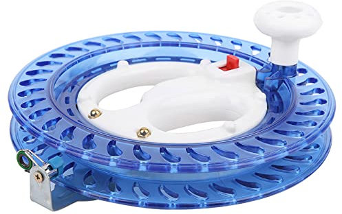 equlup Kite Reel Winder, ABS Multifunction Sea Kite Line Spool Wheel Fishing Wheel Hand Wire Wrapping Fly Line Fishing Reel Accessory for Kids Teens Beginners (Blue)