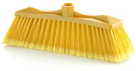 MAYA Escoba Colors. Barrido Suave y Eficaz para Interiores. Fibras Pet y Taco de Polipropileno (Amarillo)