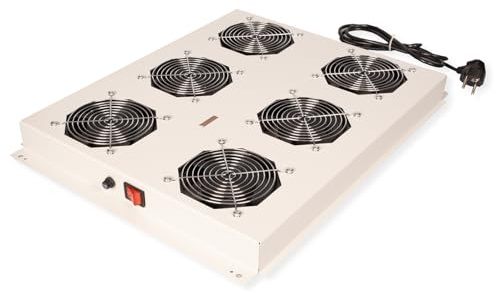 ROLINE 19-Zoll Dachlüftereinheit 6 Lüfter, ON/Off für Serverschrank grau