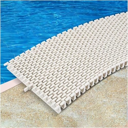 Rejilla de desagüe de polipropileno duradera para piscina, desbordamiento, canal de alcantarillado, cubierta de rejilla de drenaje (ancho 30 cm, 1 pieza), color blanco