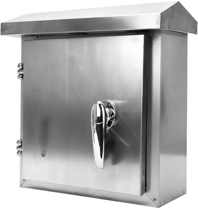 Wasserdichter Verteilerkasten Aufputz Edelstahl Verteilerkasten Außen Wasserdicht, IP65 Schaltkasten Stromkasten Leergehäuse, Wandmontiert Schaltschrank Zählerschrank Steckdosenkasten 30x25x15 cm