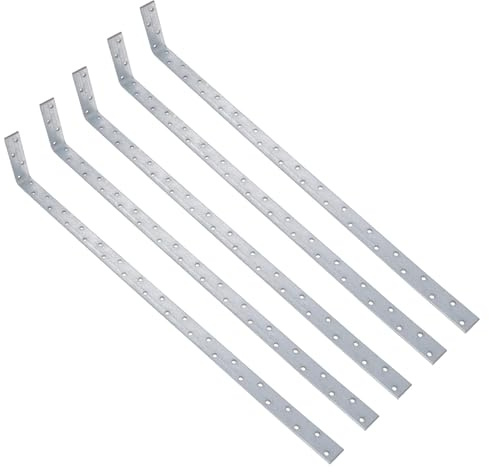Horizontal H/Duty Restraint Strap 800mm Length 100mm Bend Galvanised 5PK