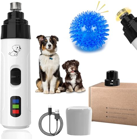 Orthopfote Ortho Trimmer Pro, Orthotrimmer, Ortho Trimmer Hund, Ortho Pfote Orthotrimmer, Sanft & Wenig Vibration Für Gleichmäßiges Kürzen, Krallenschleifer für Hunde (Haupteinheit + 1 Schleifkopf)