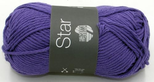 LANA GROSSA Star | Topflappen-Baumwolle | Handstrickgarn aus 100% Baumwolle | 50g Wolle zum Stricken & Häkeln | 90m Garn FB 126