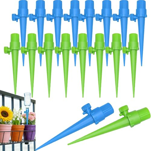 32 Pcs Dispositivo de Riego por Goteo Automático, Riego por Goteo Sistema de Irrigación, Dispositivo de Riego Automático Ajustable, Dispensador de Agua para Plantas, riego lento y preciso