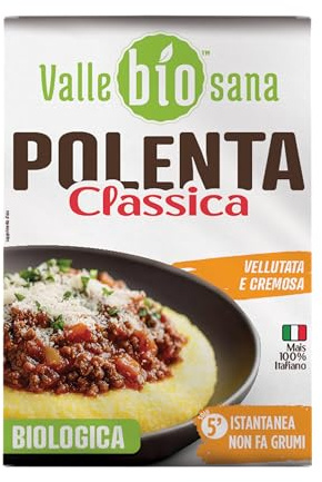 LE FARINE MAGICHE Polenta Vallebiosana Classica Bio, Farina di Mais 100% Biologica Italiana, Pronta in 5 Minuti, Senza Glutine e Vegan, Confezione da 250g (1 Pezzo)
