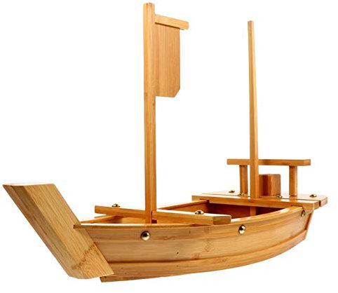 AIZYR Plato para Servir Sushi - Barco De Sushi De Bambú Japonés Bandeja De Aperitivo De Sashimi Plato Plato De Sushi Vajilla para El Restaurante Casero