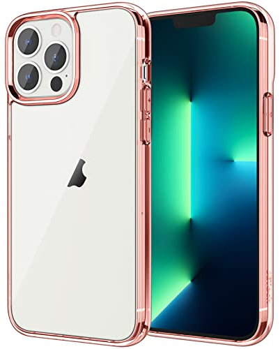 JETech Case for iPhone 13 Pro Max 6.7-Inch, Shockproof Bumper Cover, Anti-Scratch Clear Back (Rose Gold)